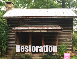 Historic Log Cabin Restoration  Davidson County, North Carolina